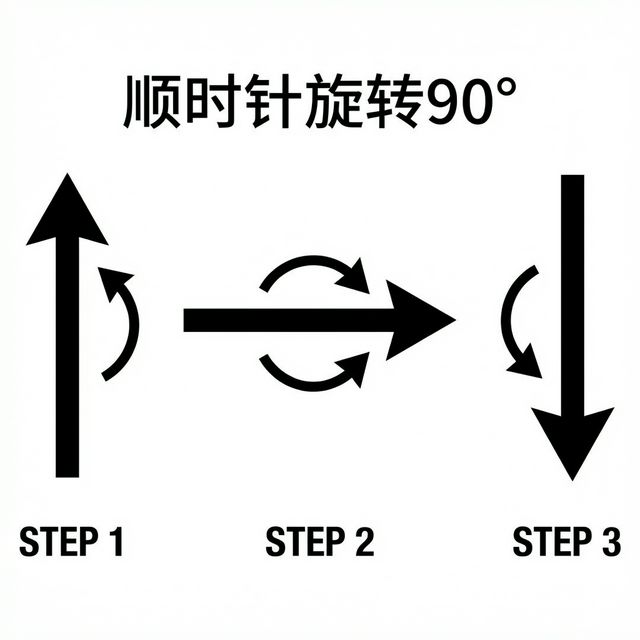 旋转规律示意图